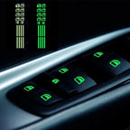 18Pcs/set Car Luminous Door Window Lift Button Stickers Car Windows Control Panel Decals Car Interior Sticker Auto Accessories