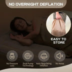 Interior Air Mattress Glamping Mats PVC Inflatable Sleeping Mattress Luxury 2 Person Camping Bed Mat Built-in Pump Thicken Mat