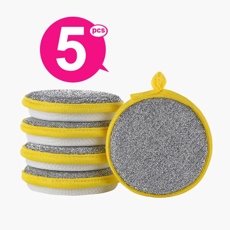 10/5/3PCS Double Side Dishwashing Sponge Dish Washing Brush Pan Pot Dish Wash Sponges Household Cleaning Reusable Kitchen Tools