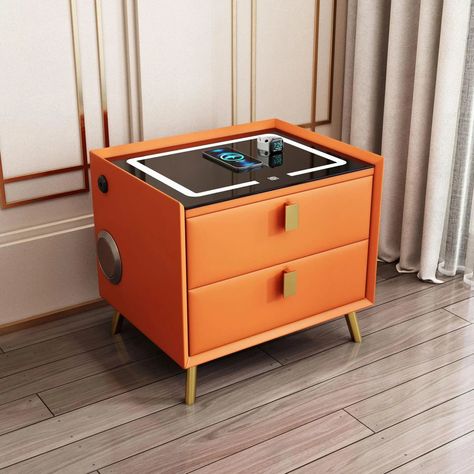 Modern Wooden Bedside Table — Drawer Storage Nightstand