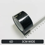 Carbon Fiber Automotive Adhesive Tape Roll Matte Black Protective Car Film Self-Adhesive Film 3D Vinyl Car Film Accessories