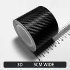Carbon Fiber Automotive Adhesive Tape Roll Matte Black Protective Car Film Self-Adhesive Film 3D Vinyl Car Film Accessories