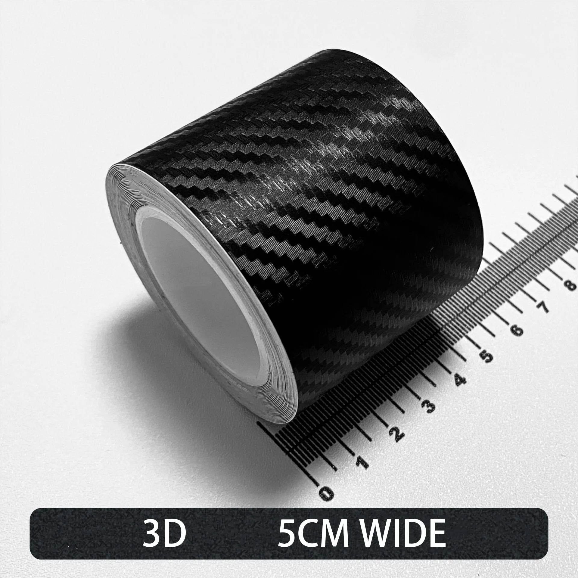 Carbon Fiber Automotive Adhesive Tape Roll Matte Black Protective Car Film Self-Adhesive Film 3D Vinyl Car Film Accessories