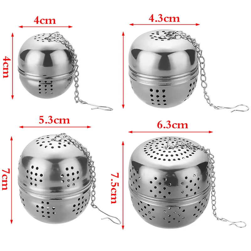 Stainless Steel Ball Tea Leaking Ball Tea Leaking Mesh Filter Tea Strainer Tea Maker With Rope Chain Kitchen Tools