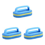 Multi Functional Cleaning Sponge with Handle for Kitchen Bathroom Tile Glass Bathtub Stain Removal Easy Grip Design