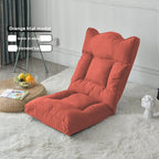 Foldable Floor Lounge Chair High Back Chair for Bay Window/Bedroom Removable Washable Tatami Seat Versatile Ottoman for Reading