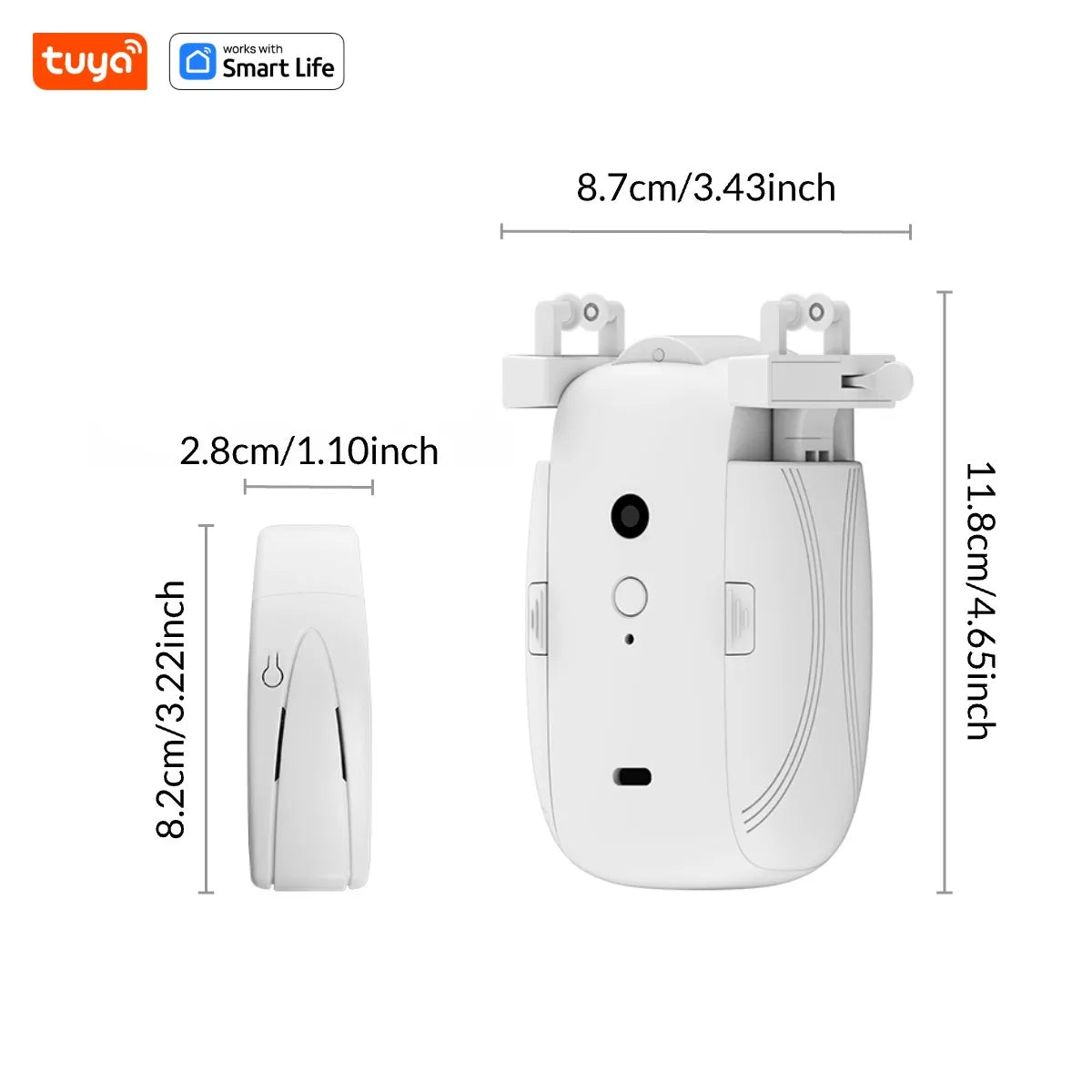 Tuya Smart WiFi Curtain Robot (1PCS with Hub) for T/U-Rail Tracks - App Remote Control, Alexa & Google Home Compatible