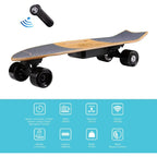 Airo Jking Electric Skateboard Body 700W Hub-Motor 16.7 MPH Top Speed 8.2 Miles Range 3 Speeds Adjustment Slant Board Remote