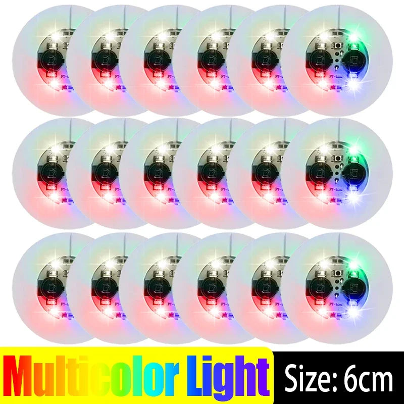 50/1PCS Luminous Cup Stickers Lights 6cm LED Bottles Coaster Lamps for Bar KTV Wedding Party Cocktail Drink Cups Vase Decoration