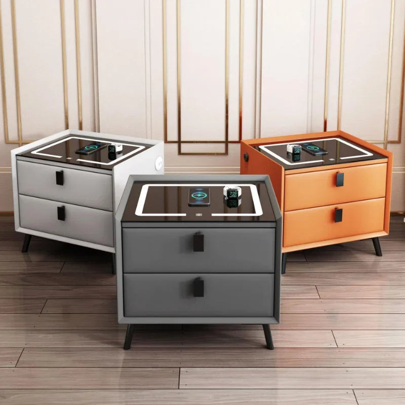 Modern Wooden Bedside Table — Drawer Storage Nightstand