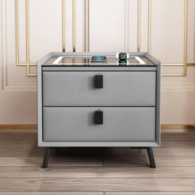 Modern Wooden Bedside Table — Drawer Storage Nightstand