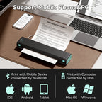 Phomemo M08F A4 Thermal Printer Portable Wireless Bluetooth Printer for Tattoo Stencils Compatible with Phone PC