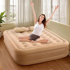 Interior Air Mattress Glamping Mats PVC Inflatable Sleeping Mattress Luxury 2 Person Camping Bed Mat Built-in Pump Thicken Mat
