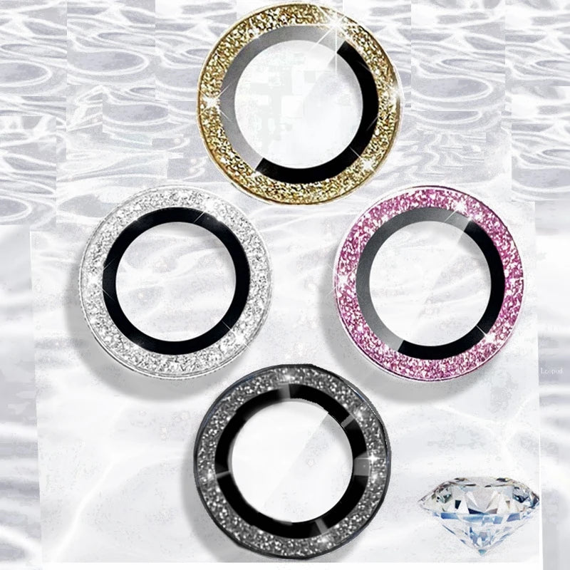 2-3Pcs Camera Lens Protector For iPhone 11 12 13 14 15 16 17 Pro Max 16E Mini Air 14 15 16 plus Diamond Metal Protective Glass