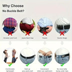 Traceless Invisible Elastic Belt for Women and Men - Jeans Pants Waistband