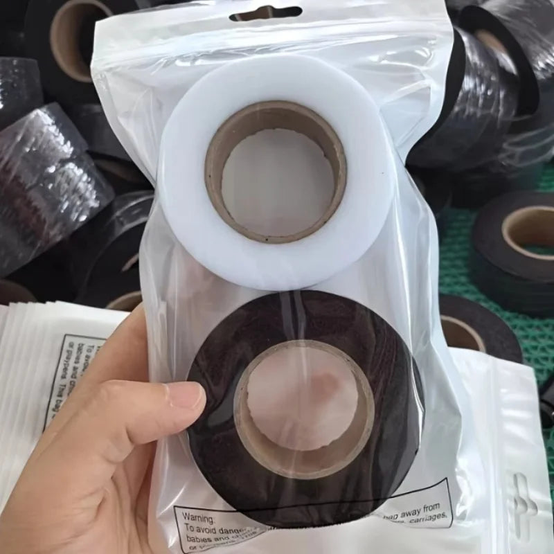 2Roll Black White Double-sided Interlining Adhesive Fabric Clothes Iron On Hem Tape Interlining Web DIY Sewing Patchwork Acces