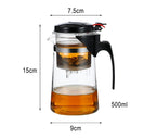 TeaPots Heat Resistant Glass Tea Pot Tea Infuser Chinese Kung Fu Tea Set Kettle Coffee Glass Maker Convenient Office Teapot