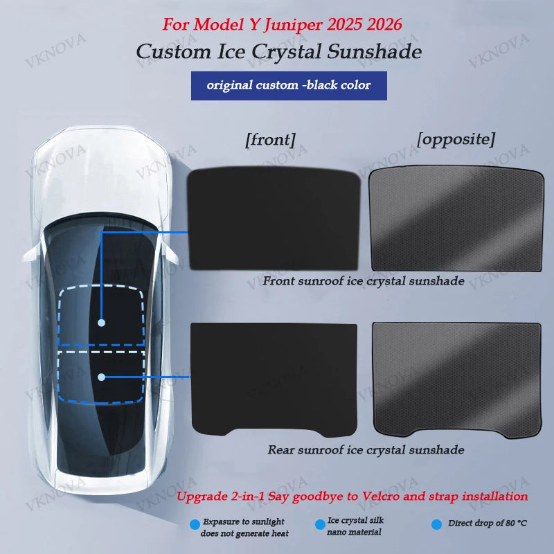 Tesla Roof Sun Shade — Model 3/Y Glass Cover