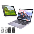 1 Pair Laptop Stand Computer Keyboard Holder Foldable Mini Size Computer Support Holder Space-saving Desk Organizer Laptop Riser