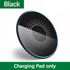 30W Wireless Charger Pad for iPhone 17 16 15 14 13 12 11 Samsung Xiaomi Phone Chargers Induction Fast Charging Dock Station