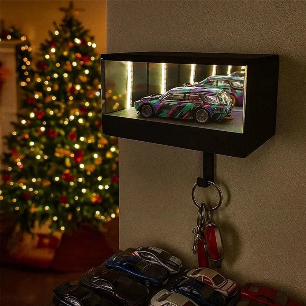 Infinity Garage LED Key Hanger — Race-Car Display