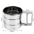 HILIFE Pastry Baking Tools Bakeware Baking Icing Sugar Shaker Powder Flour Mesh Sifter Cup Stainless Steel Sieve Cup
