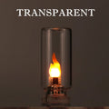 USB LED Flame Type Night Light Frosted Clear Glass Flickering Dynamic Flame Light Flash Mood Lighting for Car Interior Home Lamp