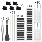 66PCS Mobile Phone Speaker Charging Port Cleaning Set Dust Plug for iPhone 16 15 14 Earphones Clean Kit Brush for Samsung Xiaomi