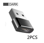 2Pcs USB To Type C OTG Adapter USB USB-C Male To Micro Type-c Female Converter For Macbook Samsung S20 USBC OTG Connector