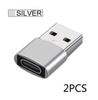 2Pcs USB To Type C OTG Adapter USB USB-C Male To Micro Type-c Female Converter For Macbook Samsung S20 USBC OTG Connector