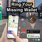 New Bluetooth Wallet Tracker Card Android Ultra thin Wireless Charging Work with Google or A-pple Find My Waterproof Key Tracker