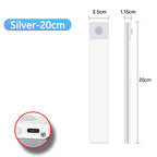 LED Cabinet Light Type C Rechargeable Motion Sensor Night Lights for Kitchen Wardrobe Cabinet Lighting 10cm/20cm/30cm/40cm/50cm