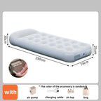 Interior Air Mattress Glamping Mats PVC Inflatable Sleeping Mattress Luxury 2 Person Camping Bed Mat Built-in Pump Thicken Mat
