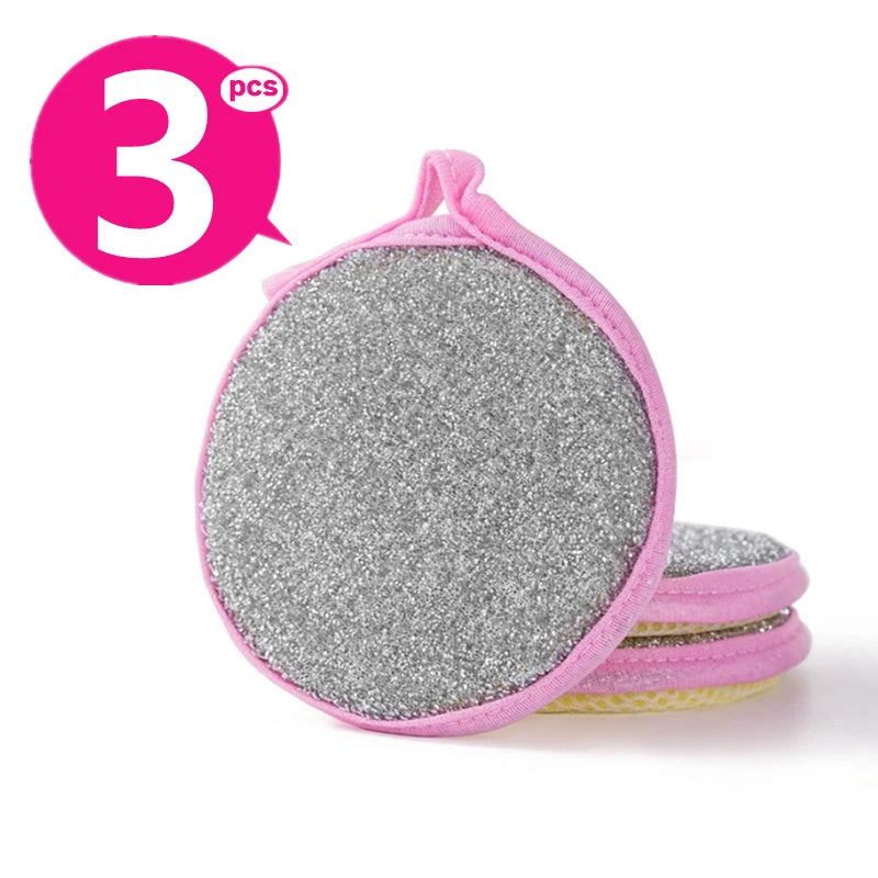 10/5/3PCS Double Side Dishwashing Sponge Dish Washing Brush Pan Pot Dish Wash Sponges Household Cleaning Reusable Kitchen Tools