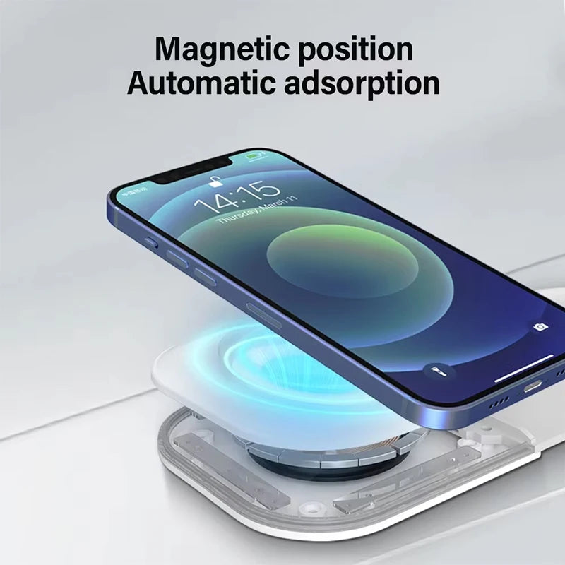Qi2 MagFold — 30W 3-in-1 Wireless Charger