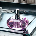 Crystal Glass Press Lotion Bottle Soap Dispenser Hand Sanitizer Dispensing Bottle Luxury Crystal Glass Lotion Bottle Bathroom