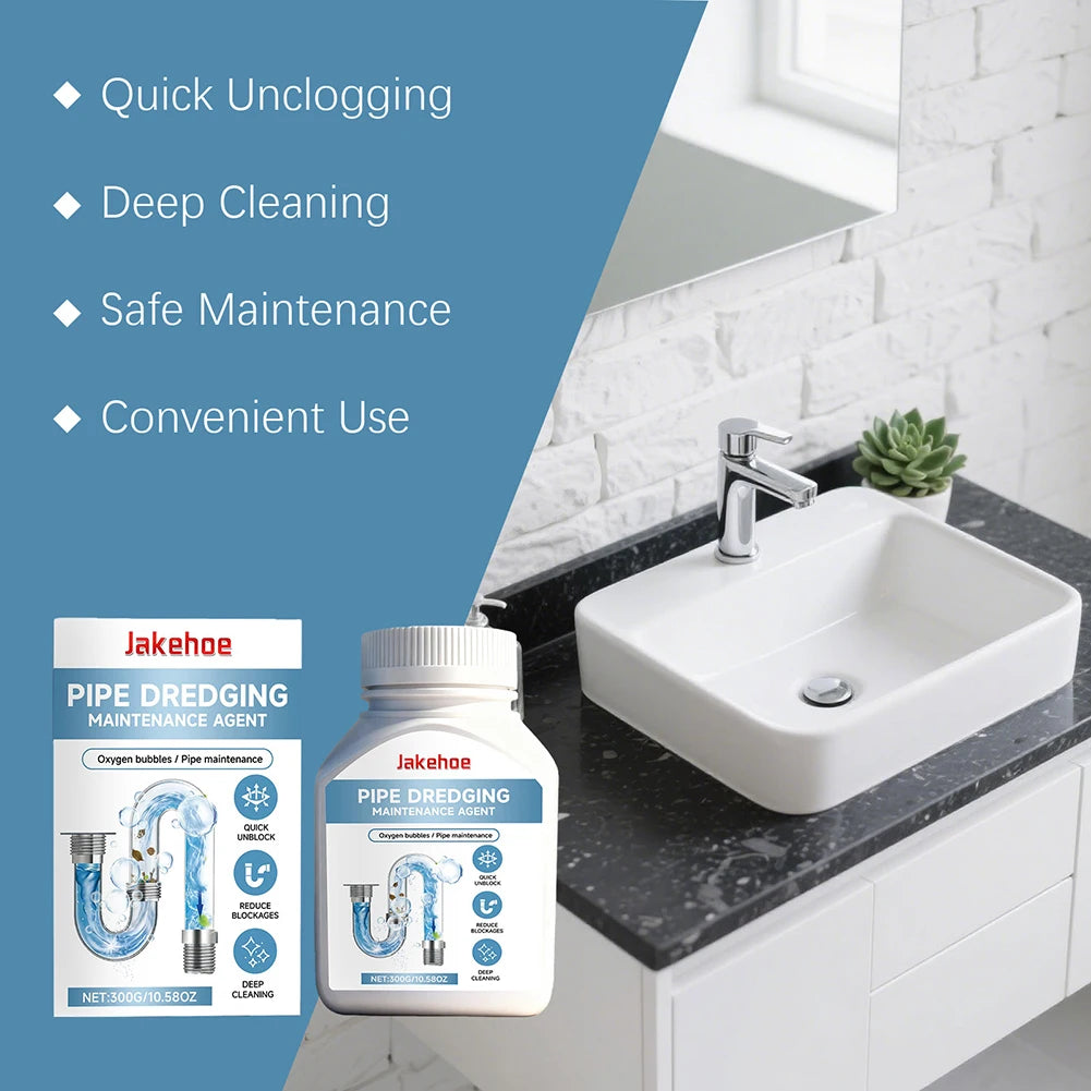 Powerful Drain Clog Cleaner Easy-To-Use Effectively Remove Clogs Hair Grease Drain Opener For Kitchen Sink Plumbing Maintenance