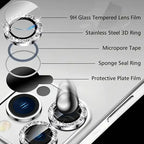 2-3Pcs Camera Lens Protector For iPhone 11 12 13 14 15 16 17 Pro Max 16E Mini Air 14 15 16 plus Diamond Metal Protective Glass